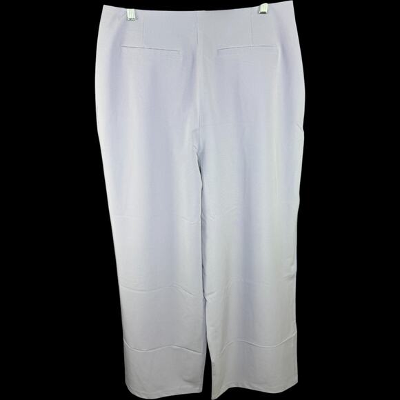 Kathy Ireland Womens Dress Pants Size 12 Wisteria Purple Wide Leg Career Slacks - Picture 7 of 11